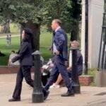 Donnie Wahlberg filming the CBS show "Boston Blue" on Boston Common.