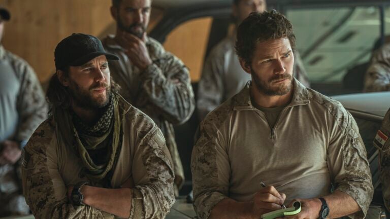 Ben Edwards (Taylor Kitsch), and James Reece (Chris Pratt) in "The Terminal List: Dark Wolf," now streaming on Amazon Prime Video.