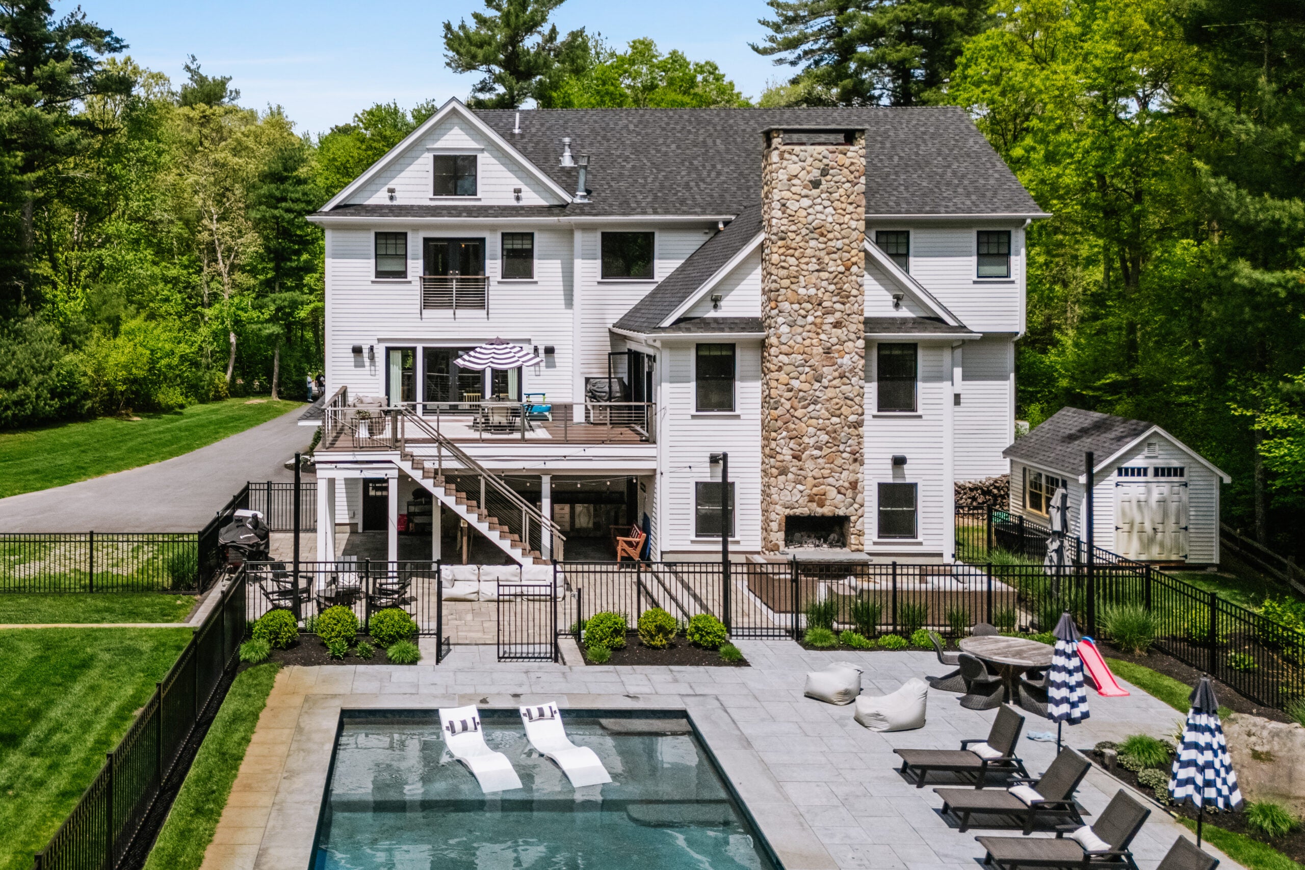 The back of the home.