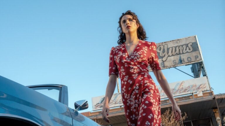 Margaret Qualley in "Honey Don't!".