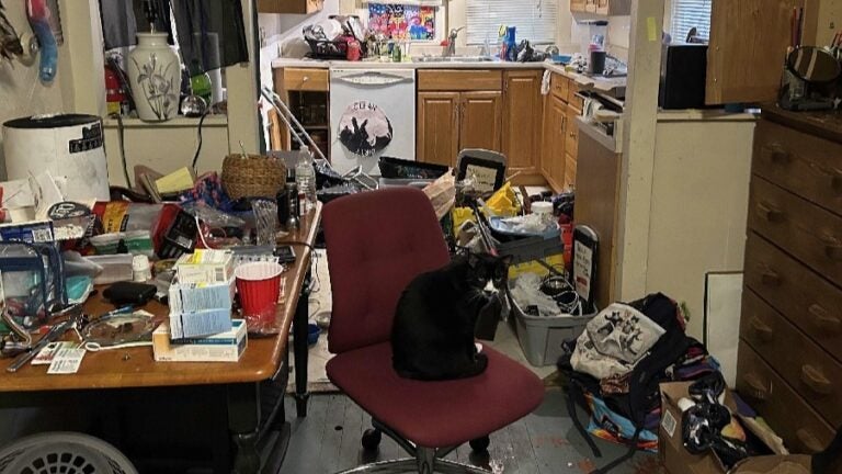 An elderly Rutland woman's home was left in disarray after a woman and her boyfriend allegedly squatted there.