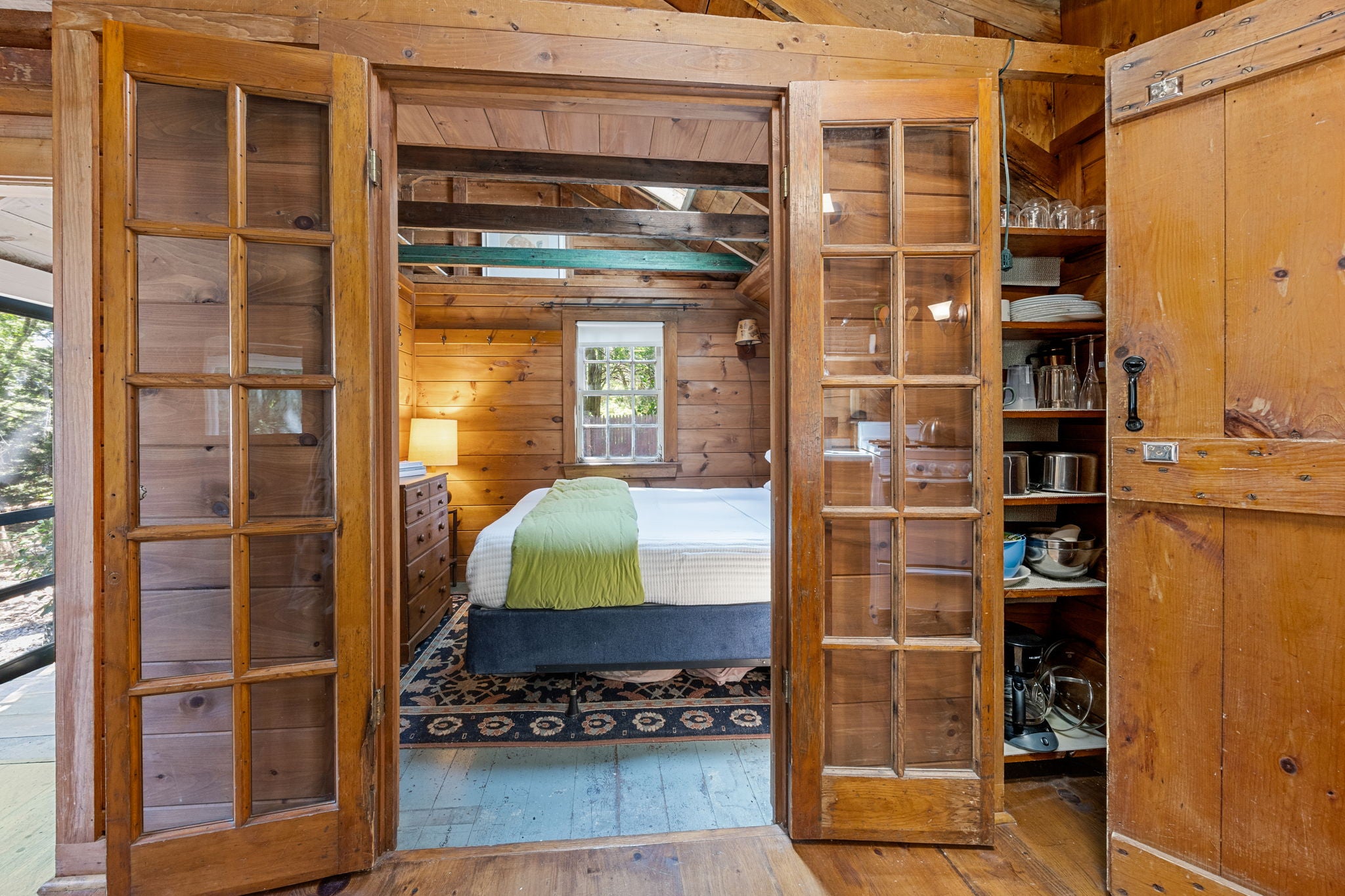 The bedroom.