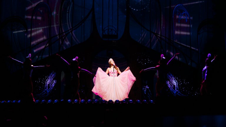 Laufey performs at TD Garden in Boston.