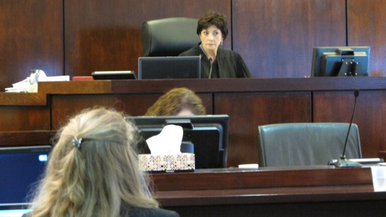 Circuit Judge Diane Goodstein presides over a trial.