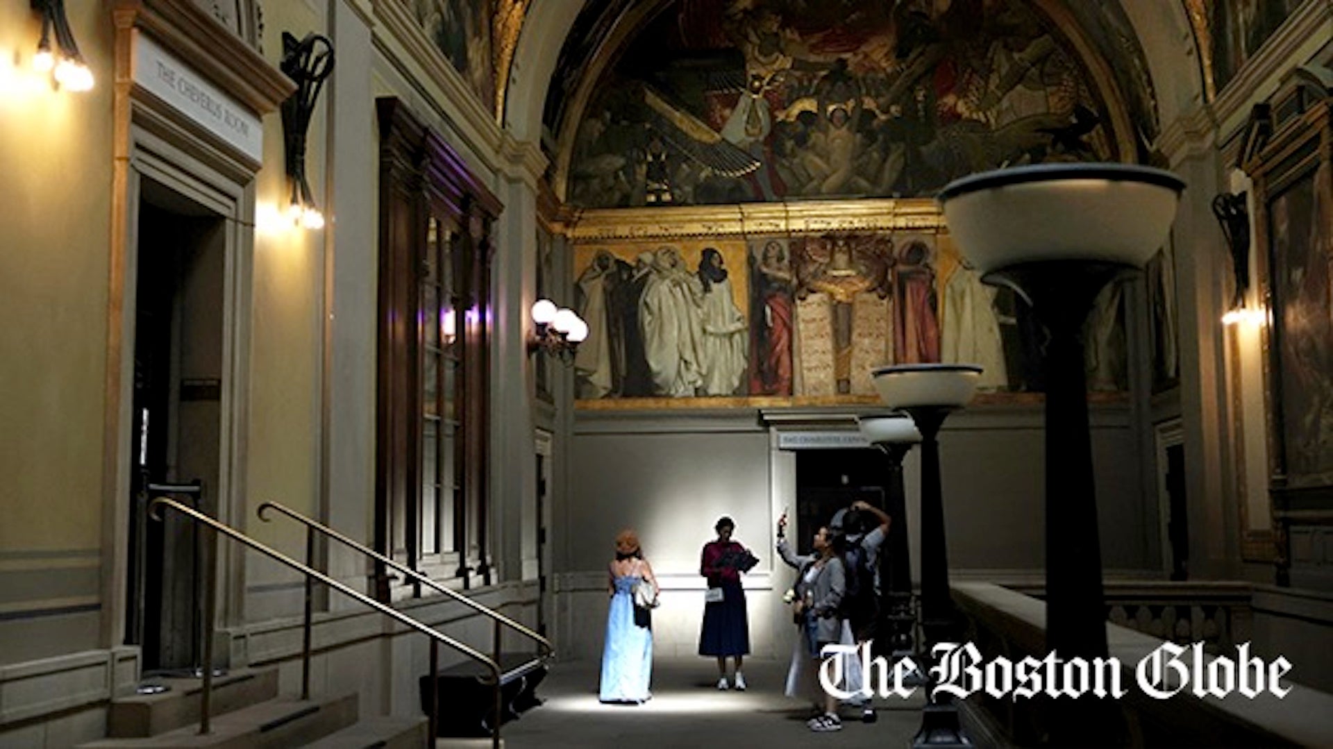 A locked door and myriad treasures beyond, in vast rooms deemed unusable at Boston Public Library