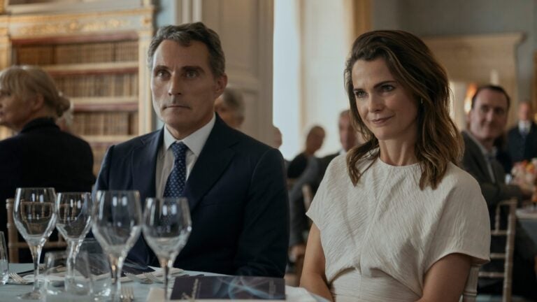What to watch this weekend: Rufus Sewell and Keri Russell in Season 3 of The Diplomat, now streaming on Netflix.