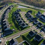 New homes dot the landscape in Middlesex Township, Pa.