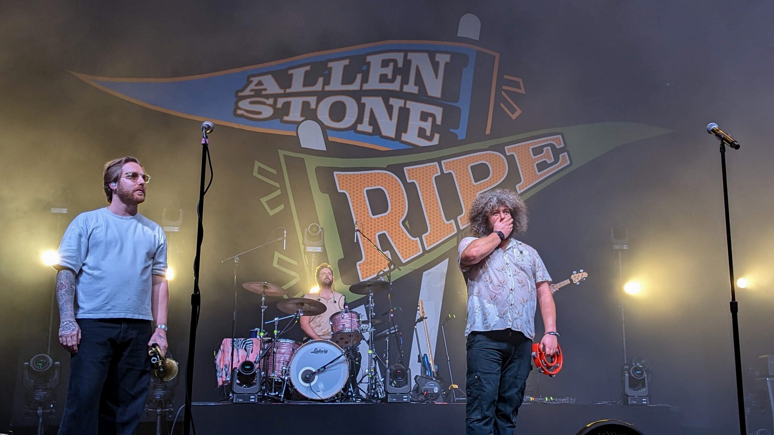 Ripe frontman Robbie Wulfsohn has a moment of awe as he takes it all in on the MGM Music Hall stage.