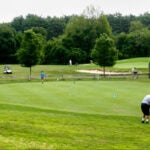 The man told Weston police that he was hit with the pellet while golfing at the Leo J. Martin Golf Course.