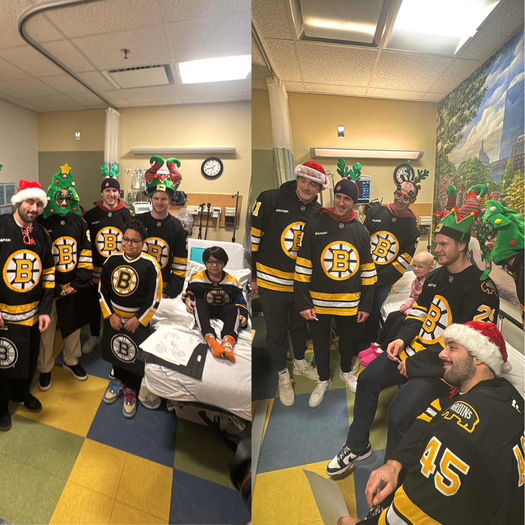 boston.com - Conor Ryan - Bruins bring holiday cheer to local hospitals during annual toy delivery event