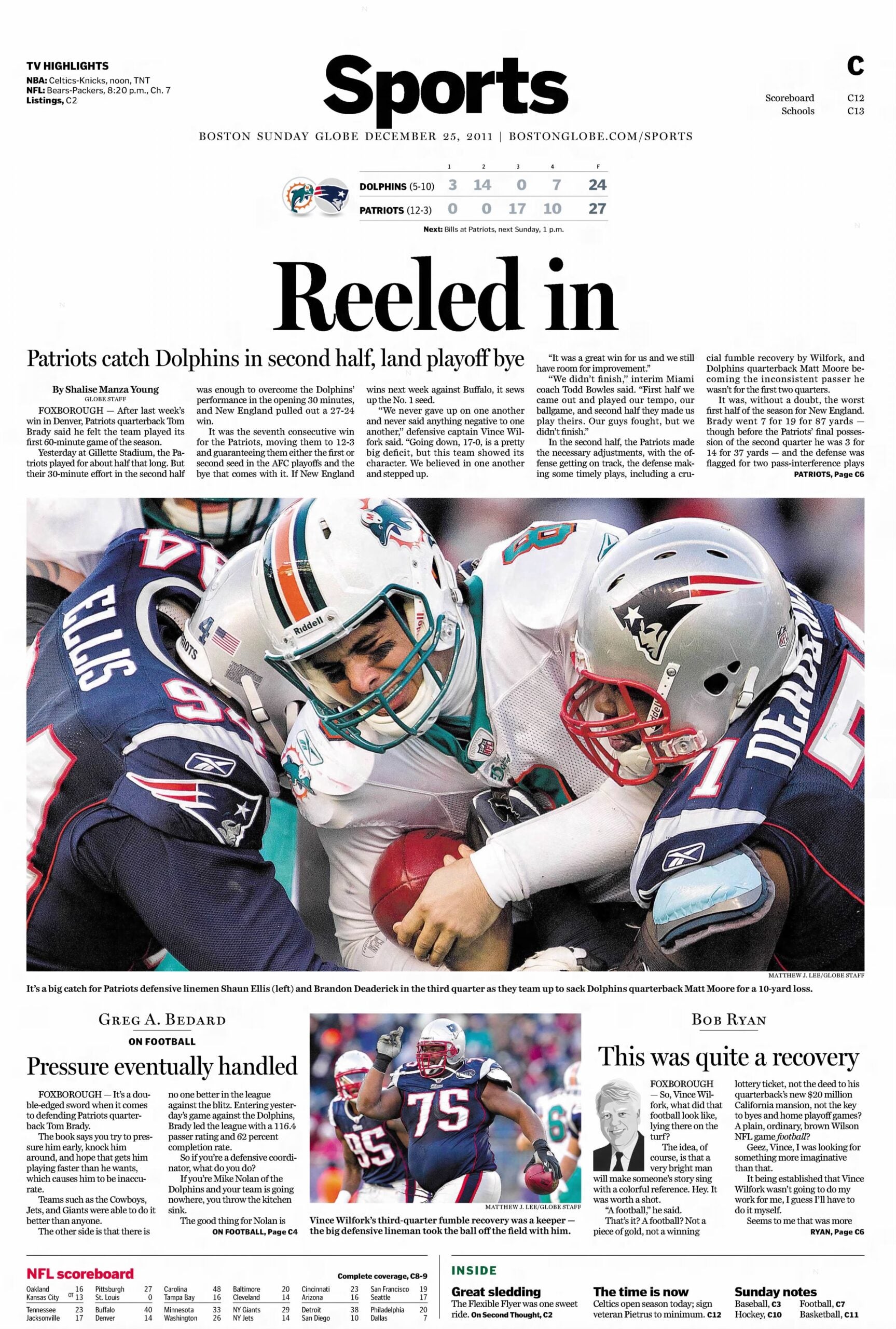 2011 Boston Globe Sports Patriots Dolphins