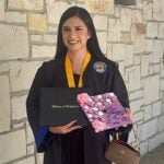 Any Lucia Lopez Belloza celebrates her high school graduation in Texas.