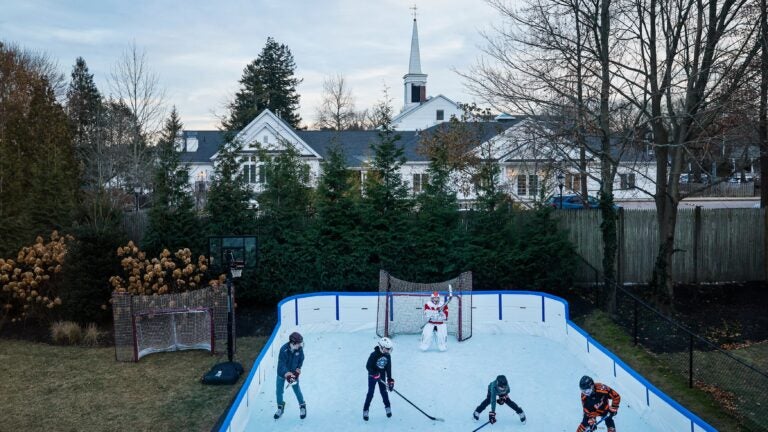 For New Englanders, backyard ice skating rinks are like the swimming pools of winter - and often more sought-after