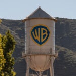 The Warner Bros. water tower is seen at Warner Bros. Studios in Burbank, Calif.