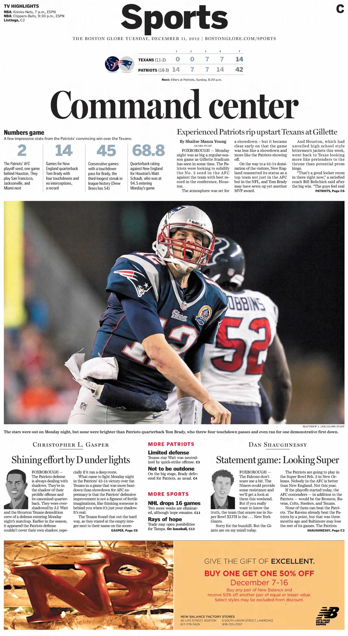 Patriots Texans Letterman Jacket Game 2012