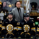 Boston Bruins head coach Marco Sturm during an NHL hockey game against the Detroit Red Wings, Saturday, Nov. 29, 2025, in Boston.