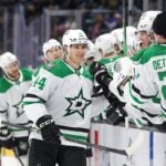 Defenseman Vladislav Kolyachonok saw action in 11 games this season for the Stars.