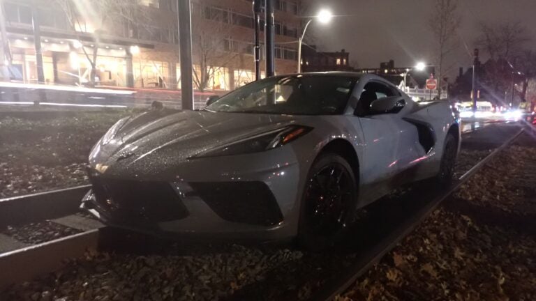 Corvette removed from T tracks in Brookline