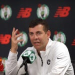 Boston Celtics General Manager Brad Stevens speaks about the injury to Jason Tatum and his progress.The Boston Celtics held a media availability and a practice session at the Auerbach Center featuring new draft players and rookies practicing before going to Las Vegas to play in the Summer League.