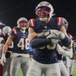 Christian Elliss and the Patriots celebrated as their defense carried their team to a playoff win, just like they did in Super Bowl LIII.