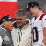Drake Maye Robert Kraft Adam Vinatieri AFC Championship 2026