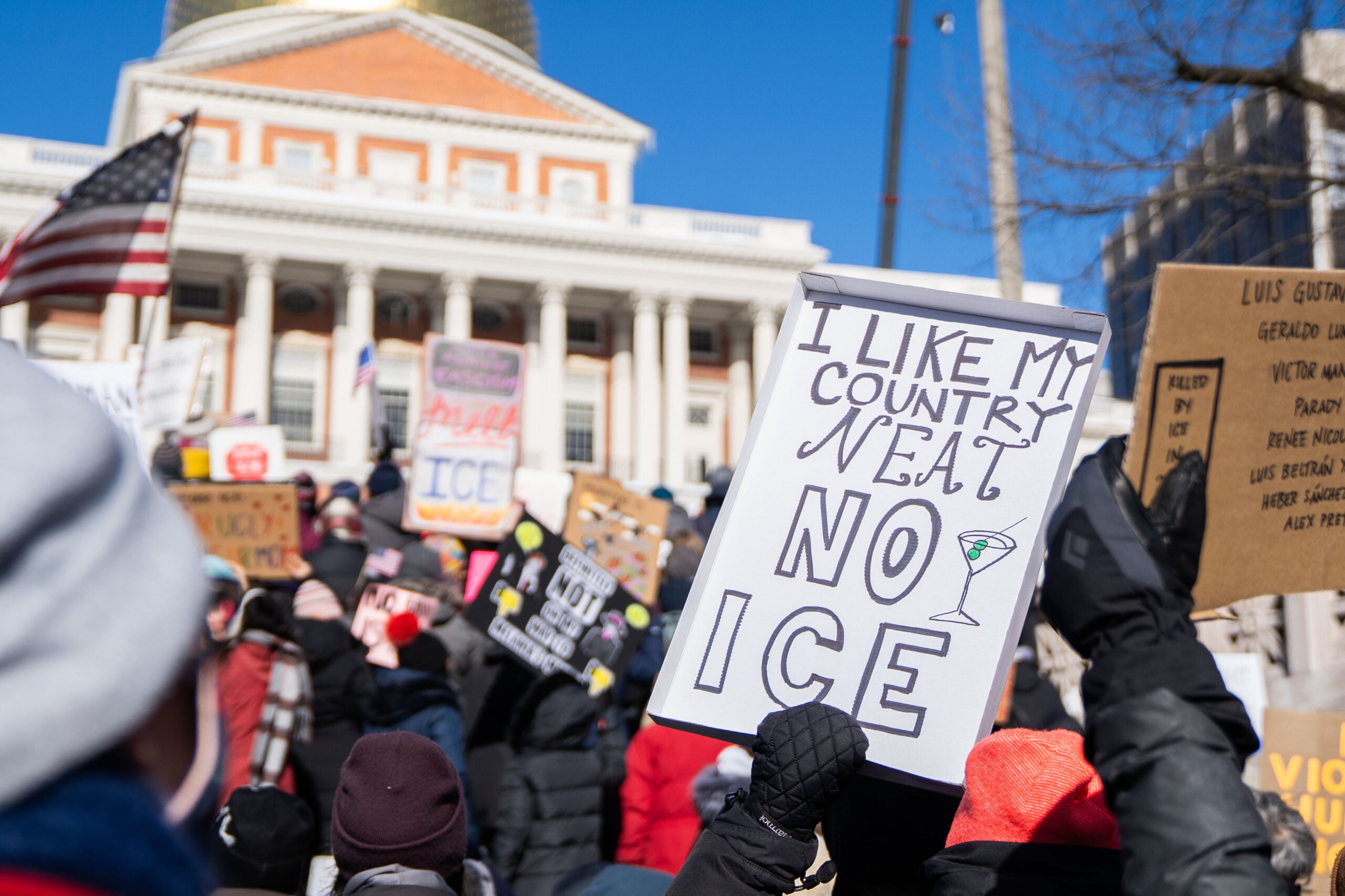 Photos from Boston’s ‘ICE Out Everywhere’ protest插图1 Photos from Boston’s ‘ICE Out Everywhere’ protest插图1