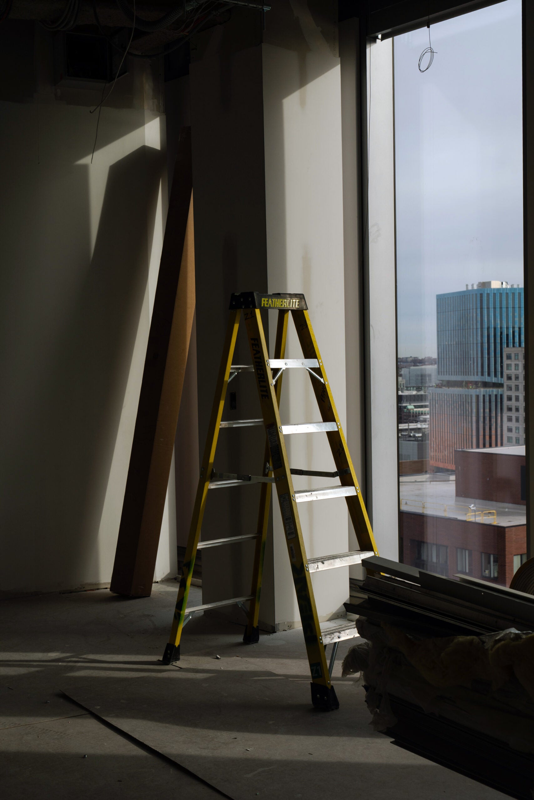 A ladder at the Google office in Cambridge, Mass., where T.J. Kimball worked his last job. 