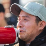 Antonio Colaj, the victim's husband, speaks at a Jan. 3 gathering held in her honor.