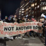 Protesters march down Boylston Street during a Jan. 20 rally.