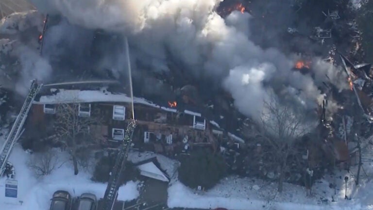 Gas explosion in New Hampshire sparks a fire at a mental health facility