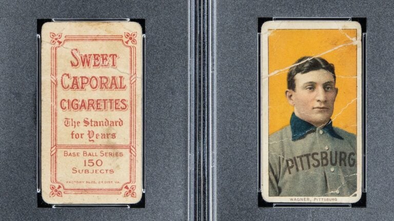 One of the rarest baseball cards is up for auction — and there are local connections