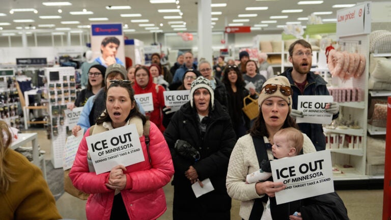 Protesters press target to take a stand against ICE crackdown in Minneapolis