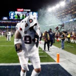 New England Patriots defensive tackle Cory Durden (94) walks off the field after the game. The Seattle Seahawks defeat the Patriots in Super Bowl LX on Feb. 8, 2026 at Levi’s Stadium.