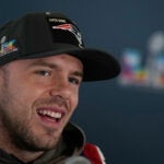 New England Patriots linebacker Robert Spillane talks to the media during a news conference Thursday, Feb. 5, 2026, in Santa Clara, Calif., ahead of the Super Bowl 60 NFL football game between the New England Patriots and the Seattle Seahawks.