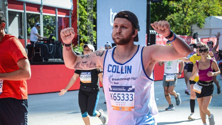 He’s running Boston to support people like him with Type 1 diabetes