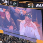 Drake and Ann Michael Maye made an appearance at Tuesday's Bruins game.