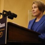 Gov. Maura Healey speaks at a March 3 press conference announcing the broken placement record.