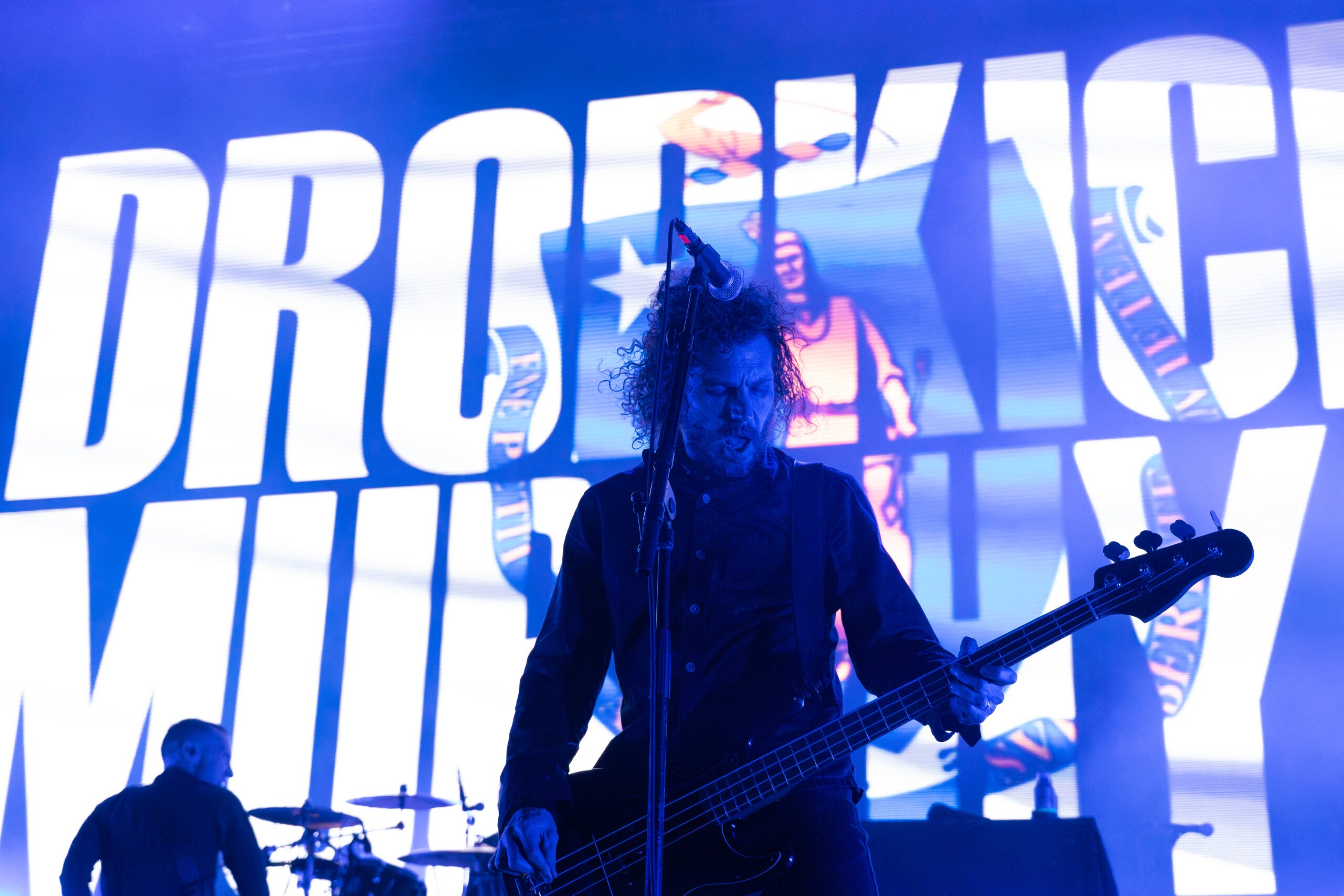 Kevin Rheault plays bass with Dropkick Murphys during a March 13 show.