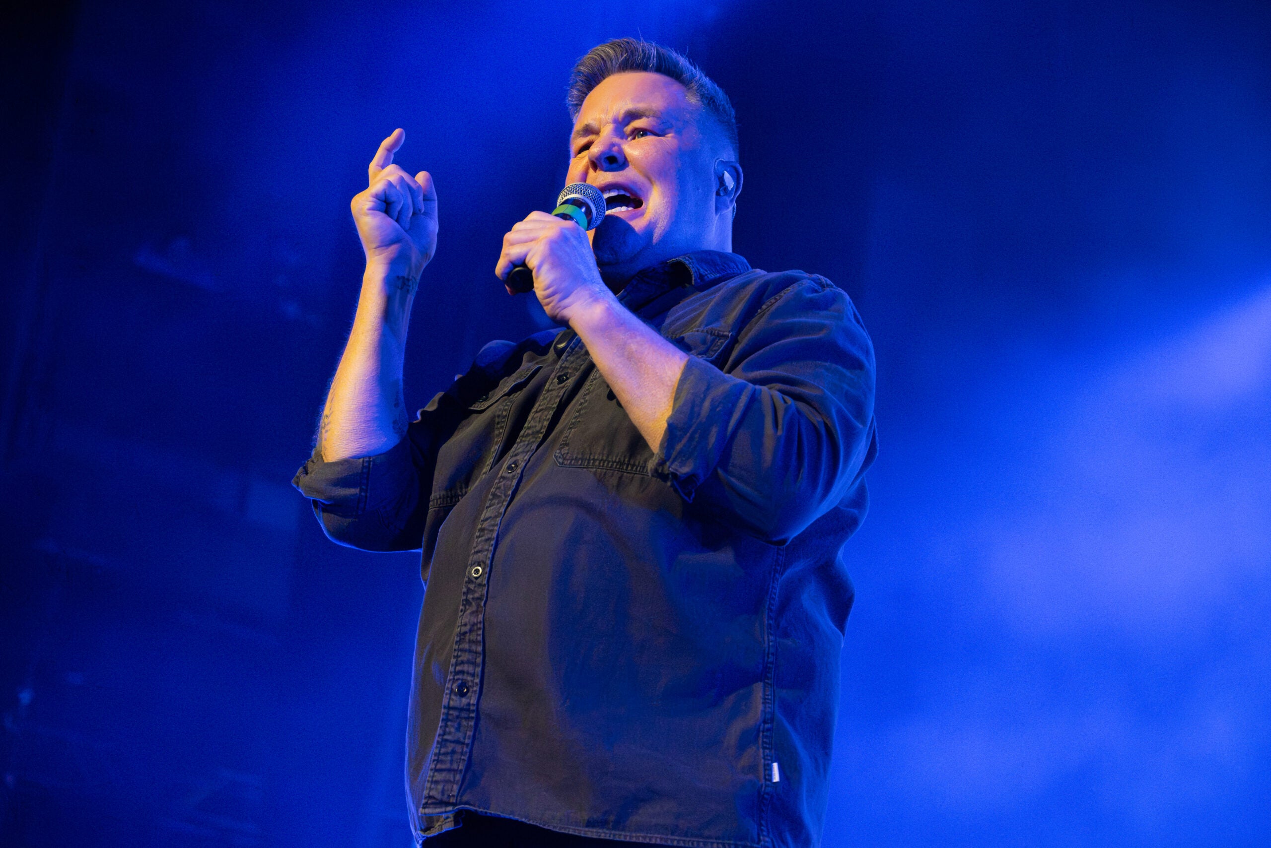 Casey sings during Dropkick Murphys' kickoff set March 13.