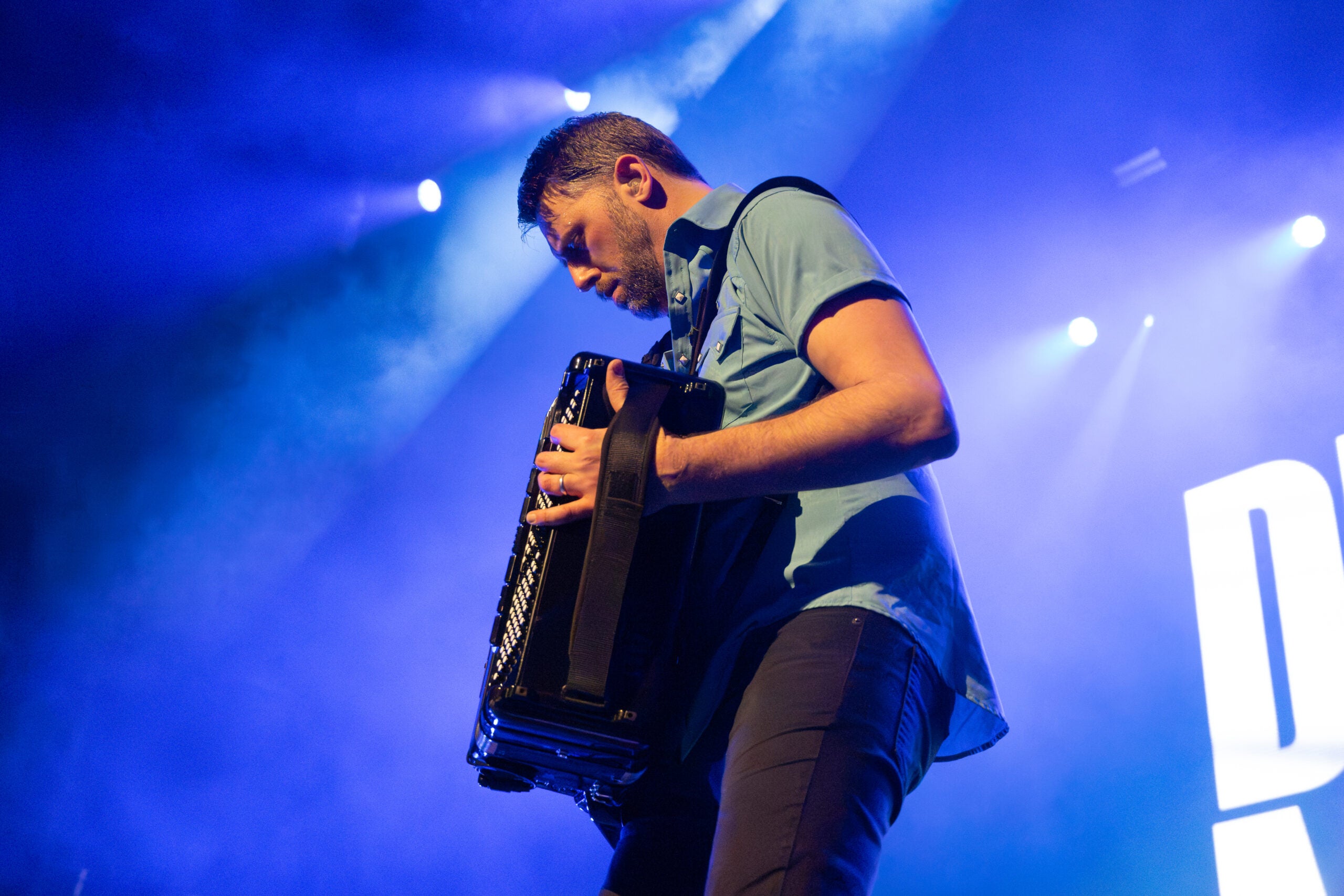 Tim Brennan plays accordion with Dropkick Murphys during Friday night's set.