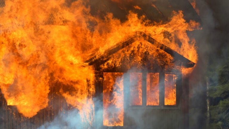 Officials are searching for a Monterey man who they believe set fire to his house.