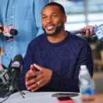 Media availability with New England Patriots Kevin Byard III.