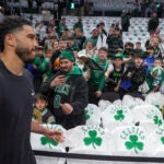 Boston Celtics Jayson Tatum arrives and is expected to play tonight against the Dallas Mavericks at TD Garden on March 6, 2026. Tatum is returning to the court after his Achilles tendon surgery 298 days ago.