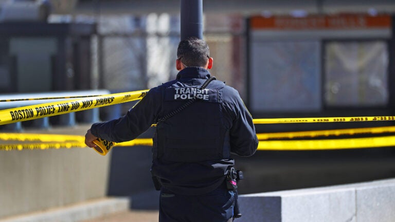 Two officers injured in struggle with knife-wielding man at Forest Hills station, police say