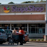 The Jamaica Plain location on Centre Street is one of three Stop & Shop supermarkets that reported a bomb threat Monday.
