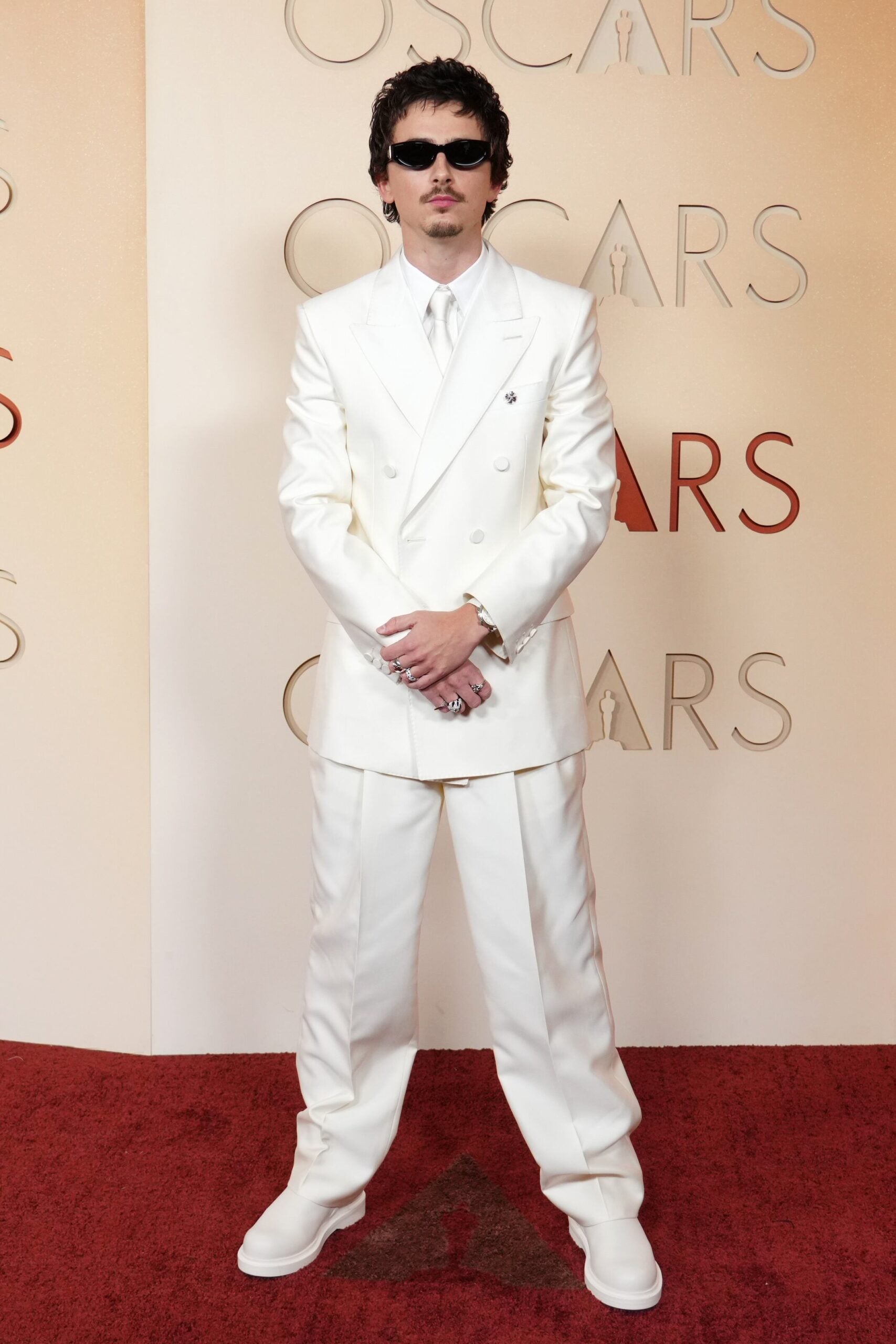 Timothee Chalamet arrives at the Oscars on Sunday, March 15, 2026, at the Dolby Theatre in Los Angeles.