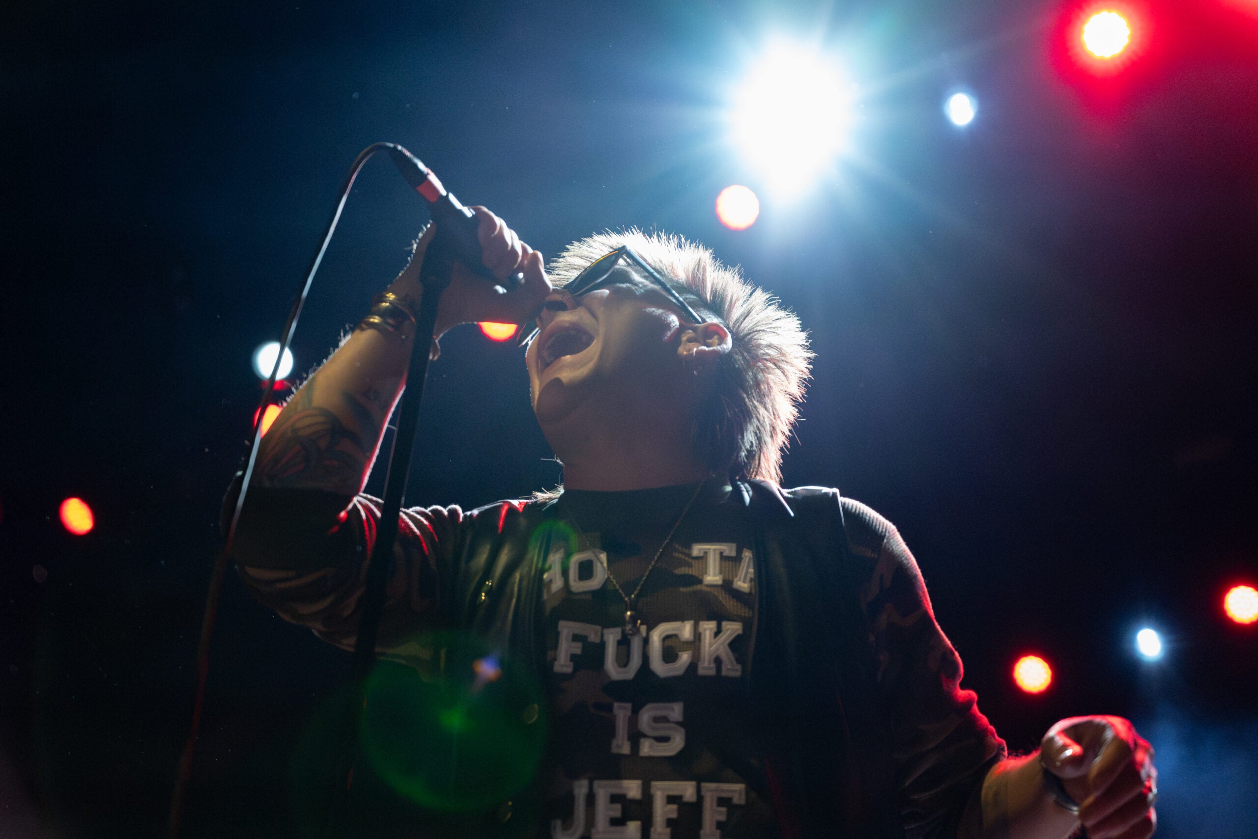 Jasper McGandy, lead singer of The Vigilantes, belts out a note March 13.