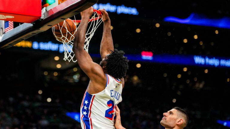Joel Embiid Philadelphia 76ers Boston Celtics playoff series
