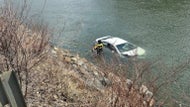 A mom rescued her son after their car crashed into a Vermont river
