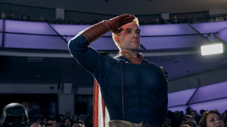 Now streaming: Homelander (Antony Starr) in "The Boys" Season 5.